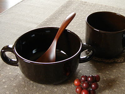4TH-MARKET / ブロカンテ スープカップ(黒)