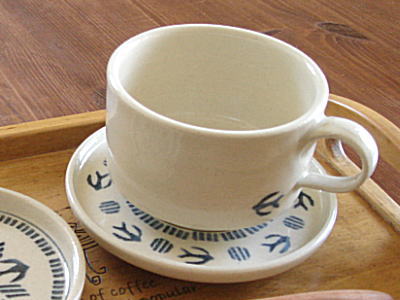 東峯未央 / 呉須印 コーヒーカップ&ソーサー