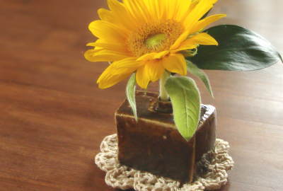block 花器(caramel)
