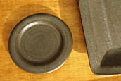  黒マット釉 豆豆皿 